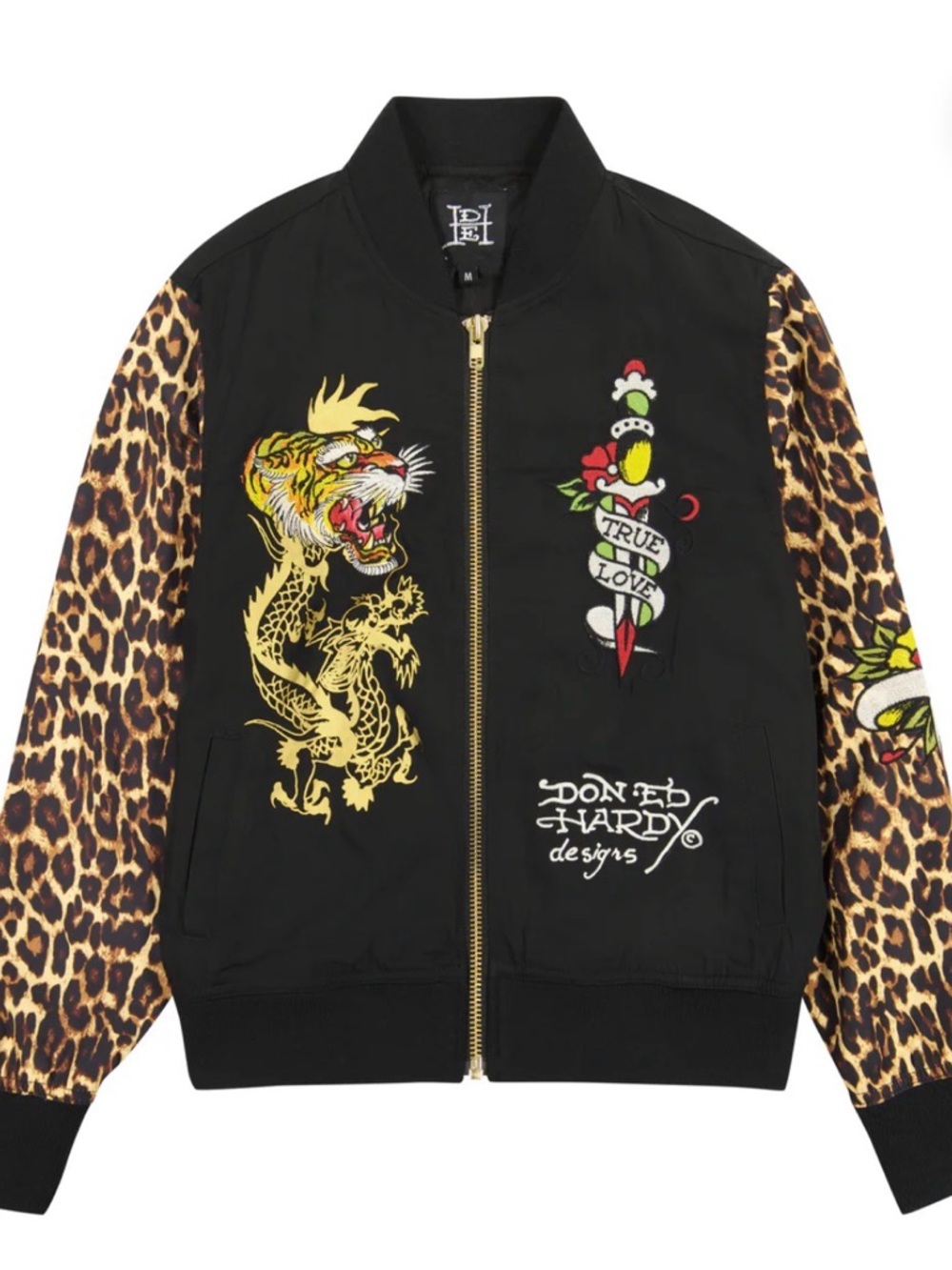 NWOT ED HARDY TIGER DAGGER SOUVENIR JACKET